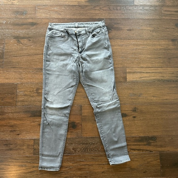 7 for All Mankind Denim Jeans Skinny High Waist Ankle Grey Womens Size 32 - Picture 3 of 12